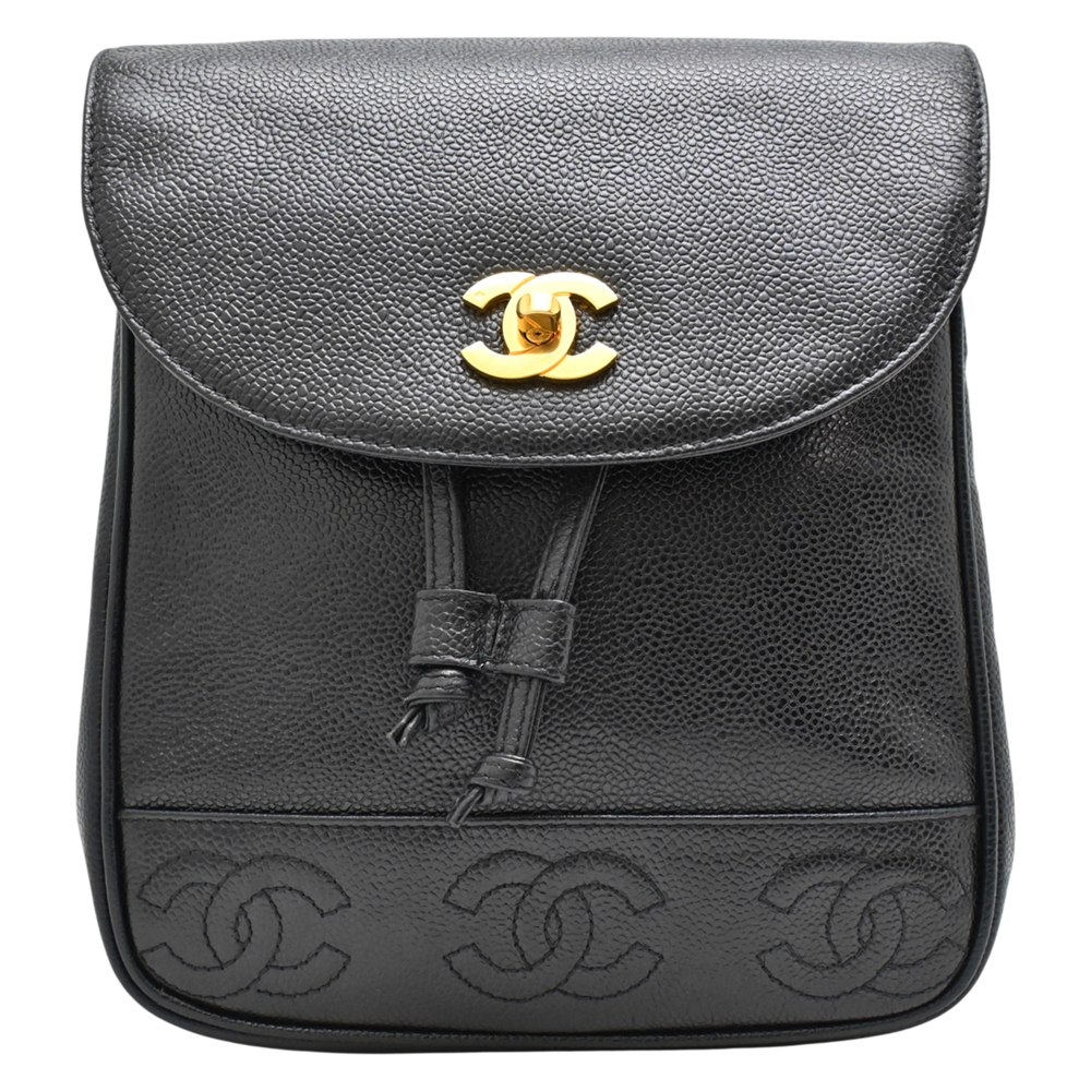 Chanel Triple Coco Backpack, Gold Hardware, Women's/Men's Backpack/Daypack, C...